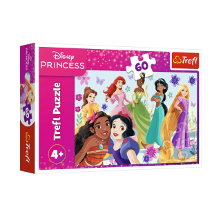 Puzzle - 60 - księżniczki w akcji - disney princess - trefl 17409