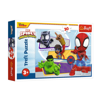 Puzzle - 30 - odważny spidey - spidey i jego przyjaciele - marvel - trefl 18322