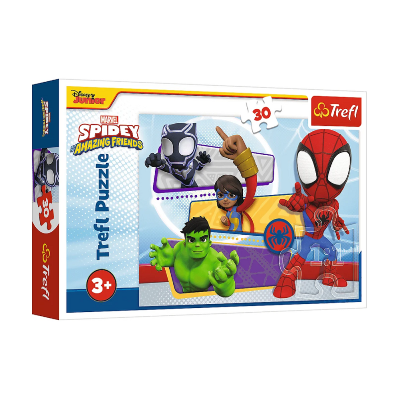 Puzzle - 30 - odważny spidey - spidey i jego przyjaciele - marvel - trefl 18322