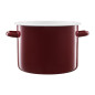 Garnek emaliowany prosty bordowy Emalia Olkusz 22 cm 5,5 l