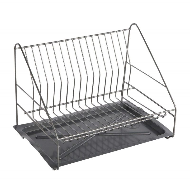 Suszarka do naczyń 1-poziomowa 35cm smart srebrna z tacką EAN: 5906551041743 Suszarka do naczyń 1-poziomowa 35cm smart srebrna z tacką EAN: 5906551041743