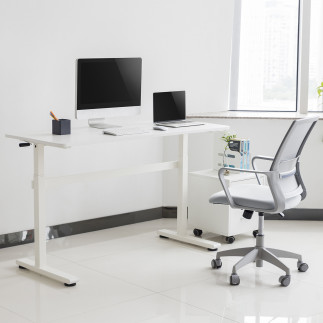 Biurko ręczna regulacja wys  ergo office, max 40 kg, max wys 117cm,  z blatem do pracy stojąco siedzącej, er-401 w
