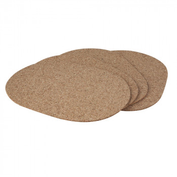 KPL. 4 PODKŁADEK OWALNYCH 40X29CM KOREK NATURALNY