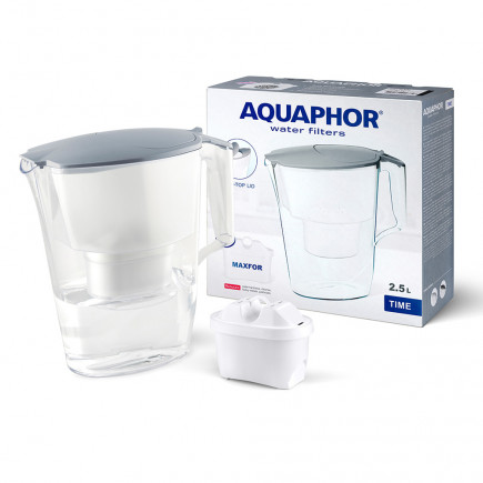 Dzbanek filtrujący wodę z wkładem Aquaphor Time B100-25 Maxfor szary 2,5 l