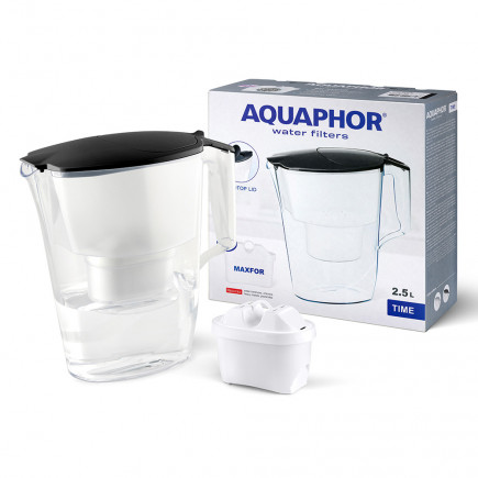 Dzbanek filtrujący wodę z wkładem Aquaphor Time B100-25 Maxfor czarny 2,5 l