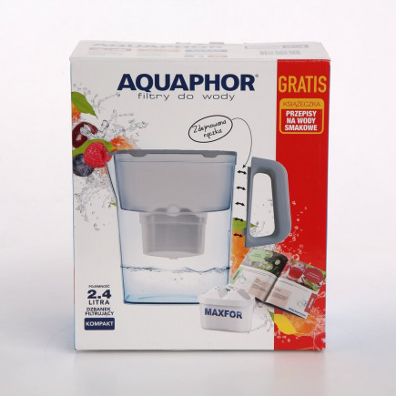 Dzbanek filtrujący Aquaphor Kompakt Szary + Wkład B25 Maxfor