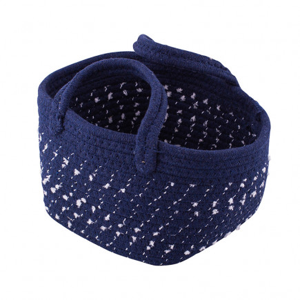 Kosz pleciony granatowy 19x19x14 cm n/n bz, EAN: 5904252307205