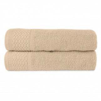 Ręcznik d bawełna 100% solano krem + cappuccino (p) 2x50x90+2x70x140 kpl.