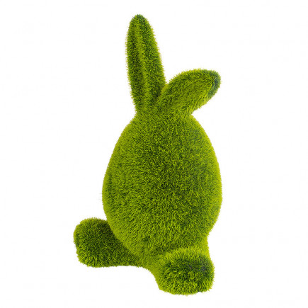 FIGURKA ZAJĄC POKRYTA SZTUCZNĄ TRAWĄ 12X9X18,5 CM BZ