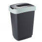 Kosz do segregacji z pokrywą uchylną czarny/zielony pastel 50l EAN: 5904252366868