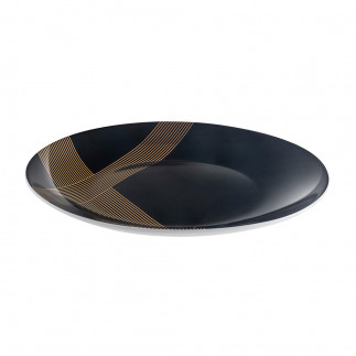 Talerz deserowy porcelanowy Modern Art czarny 20 cm
