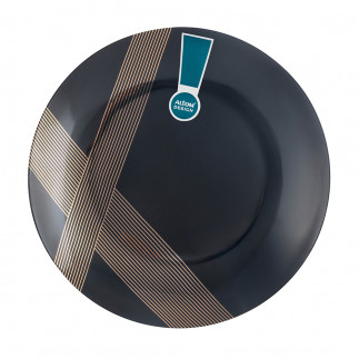 Talerz deserowy porcelanowy Modern Art czarny 20 cm