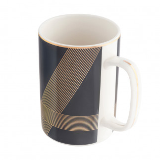Kubek porcelanowy Modern Art czarny 350 ml