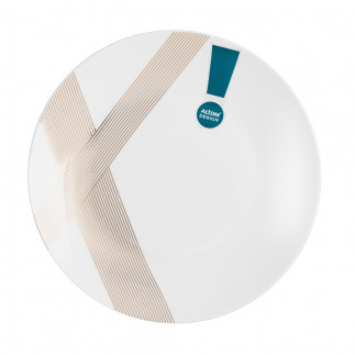 Talerz deserowy porcelanowy Modern Art biały 20 cm