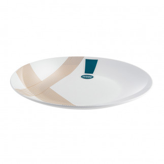 Talerz deserowy porcelanowy Modern Art biały 20 cm