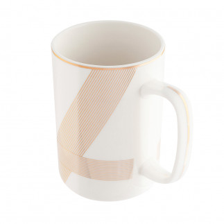 Kubek porcelanowy Modern Art biały 350 ml