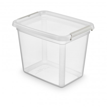 BASESTORE POJEMNIK Z POK.I KLIPSAMI 38X28X30CM 20L (2532)