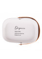 Organic Owalne Naczynie Porcelanowe ze Skórzaną Rączką 20x14 cm n/n bz, EAN: 5907508168582