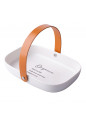 Organic Owalne Naczynie Porcelanowe ze Skórzaną Rączką 20x14 cm n/n bz, EAN: 5907508168582