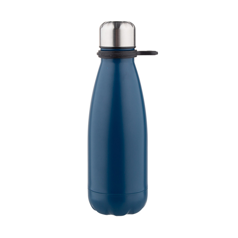 Butelka nierdzewna z karabinczykiem 350 ml granatowa - EAN: 5904252339381