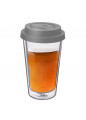 Kubek termiczny do herbaty i kawy z silikonową pokrywką 350 ml