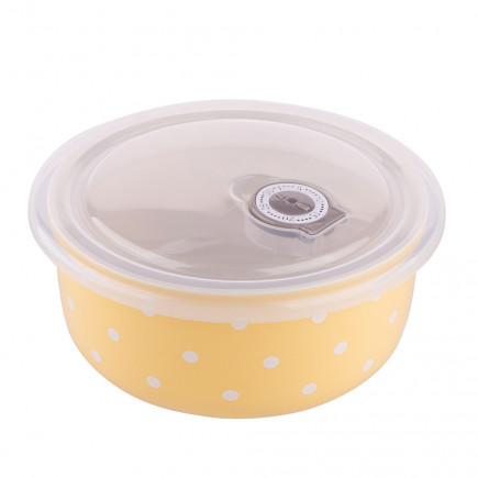 Lunch box miska z pokrywką hermetyczną żółta 550 ml