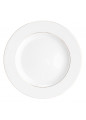 Talerz obiadowy porcelanowy MariaPaula Złota Linia biały 26 cm