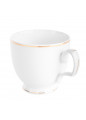 Filiżanka do kawy i herbaty porcelanowa MariaPaula Złota Linia biała 350 ml