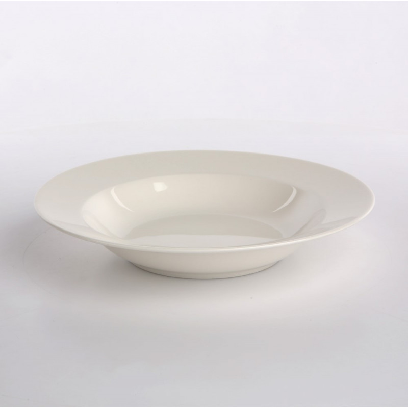 Talerz głęboki porcelanowy MariaPaula Nova Ecru kremowy 23 cm