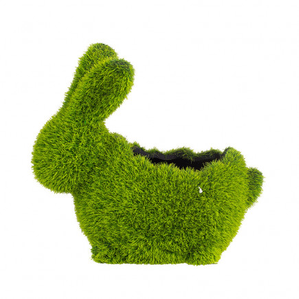 Doniczka ceramiczna sztuczna trawa zielony 13 cm