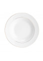 Talerz głęboki porcelanowy MariaPaula Złota Linia biały 23 cm