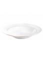 Talerz głęboki porcelanowy MariaPaula Złota Linia biały 23 cm