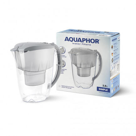 Dzbanek filtrujący wodę Aquaphor Simple szary 2,8 l
