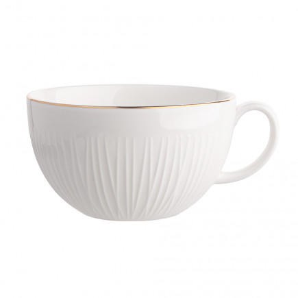 ALESSIA ZŁOTA LINIA FILIŻANKA JUMBO NBC 300 ML PORCELANA KREMOWA