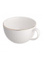 Filiżanka Jumbo Alessia Złota Linia 300 ml Porcelana Kremowa n/n bz, EAN: 5904252334492