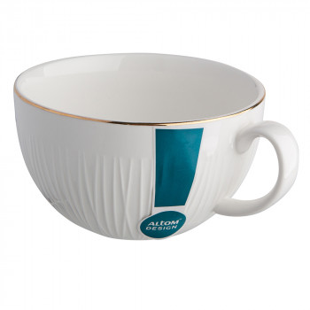 ALESSIA ZŁOTA LINIA FILIŻANKA JUMBO NBC 300 ML PORCELANA KREMOWA