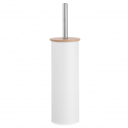 SZCZOTKA DO WC W METALOWEJ OSŁONIE I POKRYWĄ BAMBUSOWĄ 9,5X26,5X38 CM (ŁAZIENKA)