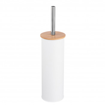 SZCZOTKA DO WC W METALOWEJ OSŁONIE I POKRYWĄ BAMBUSOWĄ 9,5X26,5X38 CM (ŁAZIENKA)
