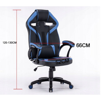 Fotel obrotowy gamingowy krzesło drift niebieski