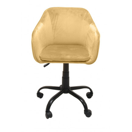 Fotel obrotowy krzesło marlin tkanina żółty