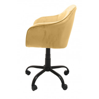 Fotel obrotowy krzesło marlin tkanina żółty